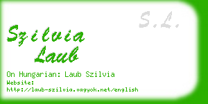 szilvia laub business card